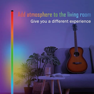 Space-Saving RGB LED Floor Lamp
