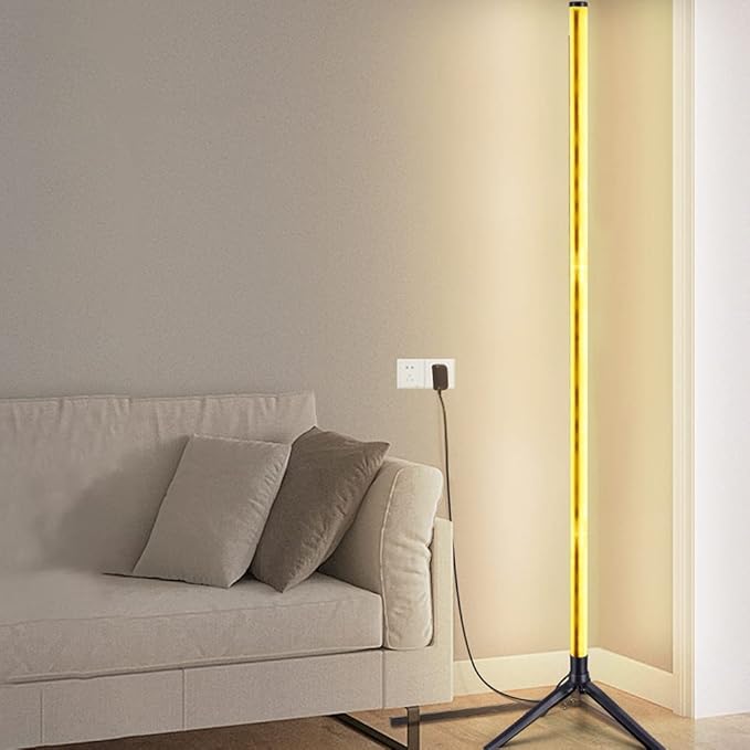 Space-Saving RGB LED Floor Lamp