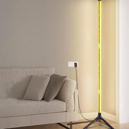 Space-Saving RGB LED Floor Lamp