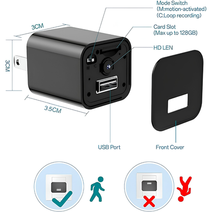 Hidden Wifi Camera Charger